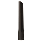 Slim black vacuum crevice nozzle photographed vertically on white background