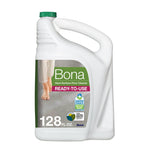 White 128 fl oz Bona ready-to-use hard-surface floor cleaner jug with green cap and label