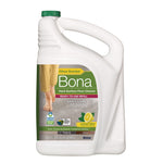 White Bona hard-surface floor cleaner refill jug with green cap and lemon-mint labeling on front