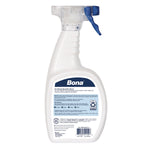 Rear view of a Bona spray bottle showing the back label with directions, icons and a barcode.