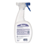 Back label of a Bona hardwood floor cleaner bottle showing usage and ingredient text and barcode
