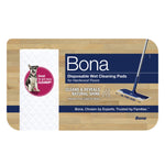 Bona branded package artwork showing mop, hardwood floor background and a pad with pet-cleanup badge