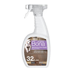 White spray bottle of Bona Pet System multi-surface floor cleaner with dog image and 32 fl. oz. label.