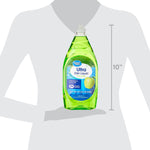 Great Value Ultra dish liquid bottle shown with a silhouette size guide indicating approximately 10 inches tall
