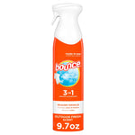 Tall orange and white Bounce Rapid Touch-Up wrinkle releaser spray bottle with label and 9.7 oz text
