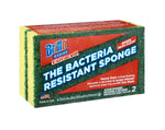 Angled view of Brillo Basics Estracell scrub sponge package showing front and a yellow sponge edge
