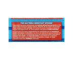Close-up of Brillo Basics Estracell package text block describing the bacteria resistant sponge in English and Spanish
