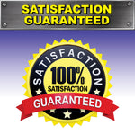 Satisfaction guaranteed seal graphic with 100% satisfaction message and Brute Super Tuff branding on purple background