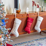 Quilted Velvet Christmas Stocking with Pick-Stitch Detail – view 2