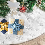 Christmas Tree Skirt - 48 inches Large White Luxury Faux Fur Tree Skirt Christmas Decorations Holiday Thick Plush Tree Xmas Ornaments – view 2