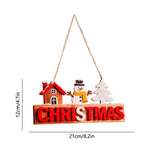 Yhmxh Wooden Christmas Reindeer Door Wreath for Front Door Sign Wall Signs Christmas Decoration, Merry Christmas Sign Welcome Hanging for Home Wall Decor Xmas Party Outdoor indoor Supply – view 3