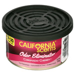 California Scents Coronado Cherry air freshener can shown at an angle highlighting black vented lid and pink label