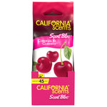 Hanging retail display of California Scents Coronado Cherry Scent Bloc with cherries graphic and 45-day badge