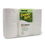 Wrapped Campa-Soft toilet paper pack with central green label reading 'RV & Marine' and visible white rolls arranged in two rows.