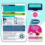 Back-of-package style image showing product usage instructions, eco contribution panel and bottle with brush head