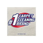Graphic of carpet texture with large '#1 carpet cleaning brand' badge printed over the surface