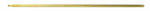 Carrand full-length sanded wooden handle laid horizontally with a tapered, threaded end on white