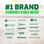 Promotional hero image declaring '#1 Brand Recommended in North America' with multiple appliance brand logos