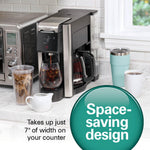 Hamilton Beach FlexBrew 5-in-1 Coffee Maker, Hot or Iced, Single Serve Pod or Coffee Grounds, 12 Cup Coffee Pot, Black – view 3