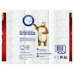 Rear panel of Charmin Ultra Strong pack showing bear mascot, barcode and product information