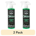 Two Chemical Guys New Car Smell spray bottles with trigger tops shown side by side over a beige banner reading '2 Pack'