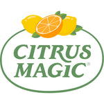 Citrus Magic logo with stylized citrus fruit and green framed oval, on a white background.