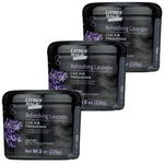 Three Citrus Magic Refreshing Lavender car air freshener tins with lavender imagery on black packaging