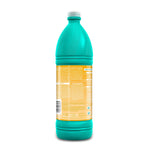Rear view of a teal CLORALEN Aromas bottle showing the back label and directions panel on a white background