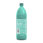 Rear view of teal Cloralen bleach bottle showing precautionary and ingredient label text