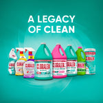 Promotional lineup of various Cloralen cleaning products on a teal background with headline A Legacy of Clean
