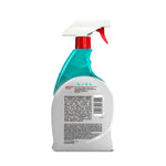Rear view of a Cloralen spray bottle showing directions, precautionary text and barcode on a white background