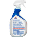 Rear view of a Clorox Bathroom Stain-Fighting Bleach Gel bottle showing directions, warnings and barcode