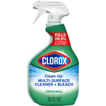 Clorox Clean-Up multi-surface cleaner spray bottle with white trigger, green label and Clorox logo showing original scent