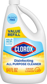 White Clorox value refill jug labeled Disinfecting All Purpose Cleaner in crisp lemon scent, front label visible