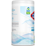Side-angle product shot of a single Clorox Free & Clear wipes canister showing label details