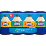 Packaged Clorox disinfecting wipes with colorful pencil-themed limited edition wrap and Clorox logos across tubs.