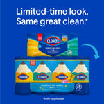Promotional graphic showing two Clorox wipes pack designs with text ‘Limited-time look. Same great clean.’