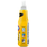Angled side view of a yellow Clorox Pet Urine Remover bottle with partial front label and pictogram panels