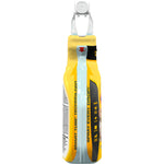 Narrow side view of a yellow Clorox Pet Urine Remover bottle showing spray tube and side label