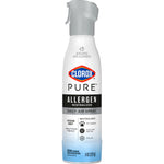 Single Clorox PURE Allergen Neutralizer Daily Air Spray canister with grey spray nozzle and ocean mist gradient label