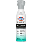 Single Clorox PURE Allergen Neutralizer Daily Air Spray canister photographed on white background showing label and gray trigger top.