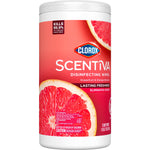 Single Clorox Scentiva disinfecting wipes canister in grapefruit & orange blossom scent with grapefruit image