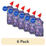 Six Clorox Scentiva Lavender & Jasmine toilet cleaning gel bottles arranged in a row with a 6 Pack label