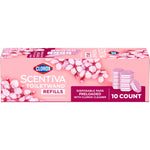 Horizontal pink Clorox Scentiva ToiletWand refills package showing pads and 10 count