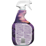 Rear view of a single Clorox Scentiva Tuscan Lavender & Jasmine spray bottle showing label text and barcode