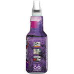 Side view of a Clorox Scentiva Tuscan Lavender & Jasmine spray bottle with pictogram usage icons and lavender field graphics