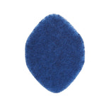 Single blue pointed scrubber pad refill for Clorox extendable tub and tile scrubber shown on white background