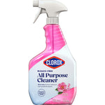 Clorox bleach-free all purpose cleaner spray bottle in pink Spring Garden packaging on white background