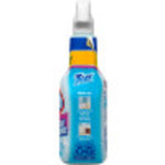 Narrow side view of a Clorox Tilex Daily Shower cleaner bottle with trigger top and side label panel.