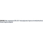 Black ingredient text on white background listing water, tetrapotassium EDTA, alkyl polyglucoside and fragrance.